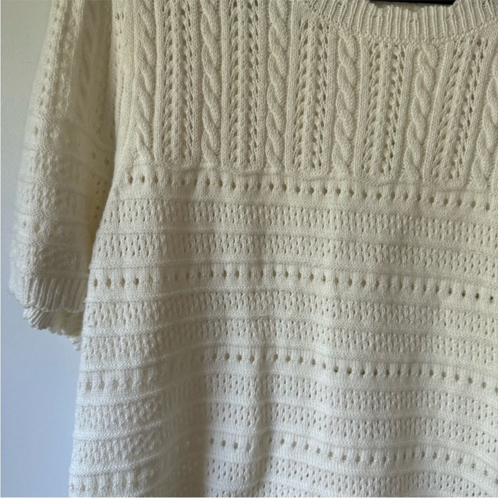 ⛱️🔥Draper James - Ivory Short Sleeve Sweater - XL - Picture 6 of 6